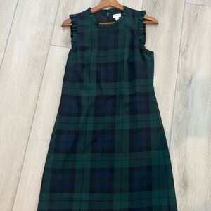 J. Crew Green and Blue Plaid Kids Dress
